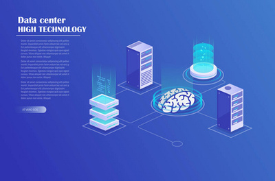 云數(shù)據(jù)中心、服務(wù)器機(jī)房圖標(biāo)、信息請求處理、計(jì)算機(jī)技術(shù)